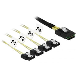 DeLOCK 85731 câble Serial Attached SCSI (SAS) 1 m Noir, Vert