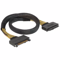 DeLOCK 85738, 0,5 m, SFF-8639, SFF-8639, Droit, Droit, Mâle/Femelle