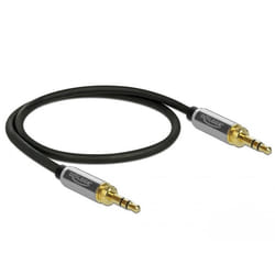 DeLOCK 85784 câble audio 0,5 m 3,5mm Noir, Gris