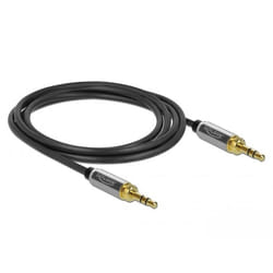 DeLOCK 85786 câble audio 2 m 3,5mm Noir, Gris