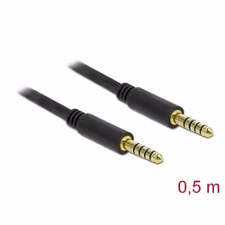 DeLOCK 85790 câble audio 0,5 m 4.4mm Noir