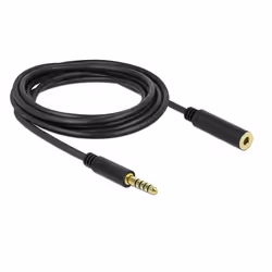 DeLOCK 85798, 4.4mm, Femelle, 4.4mm, Mâle, 3 m, Noir