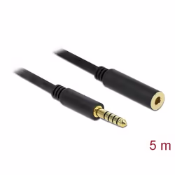 DeLOCK 85799 câble audio 5 m 4.4mm Noir