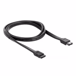 DeLOCK 85810, 1 m, SATA II, SATA 7-pin, eSATA, Mâle/Mâle, Noir