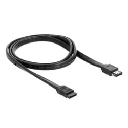 DeLOCK 85810 câble SATA 1 m SATA 7-pin eSATA Noir