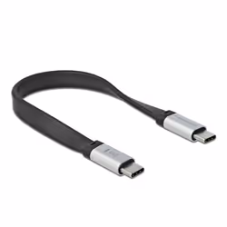 DeLOCK 85926 câble USB 0,22 m USB 3.2 Gen 2 (3.1 Gen 2) USB C Noir, Argent