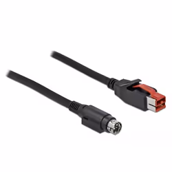 DeLOCK 85945, Noir, PoweredUSB, Hosiden Mini-DIN 3-pin, 1 m, Mâle/Mâle, 1 pièce(s)