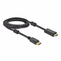 DeLOCK 85957, 3 m, DisplayPort, HDMI, Mâle, Mâle, Droit