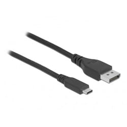 DeLOCK 86037 câble vidéo et adaptateur 0,5 m USB Type-C DisplayPort Noir