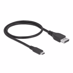 DeLOCK 86037 câble vidéo et adaptateur 0,5 m USB Type-C DisplayPort Noir