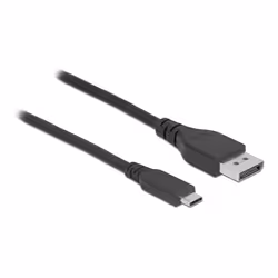 DeLOCK 86038 câble vidéo et adaptateur 1 m USB Type-C DisplayPort Noir