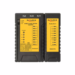 DeLOCK 86107 testeur de câble réseau Noir, Jaune