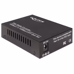 DeLOCK 86203 convertisseur de support réseau 1000 Mbit/s Noir