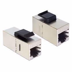 DeLOCK 86204, RJ45, RJ45, Noir, Argent