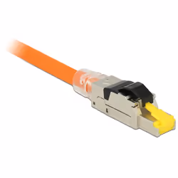 DeLOCK 86285 connecteur de fils RJ45 Noir, Argent, Transparent, Jaune
