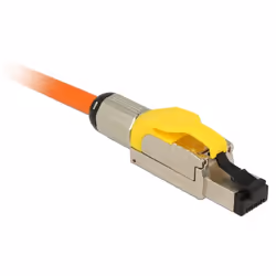 DeLOCK 86287 connecteur de fils RJ-45 Argent, Jaune