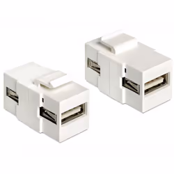 DeLOCK USB2.0 A f/f, Blanc, USB2.0 A, USB2.0 A, 16,8 mm, 34,4 mm, 22,3 mm