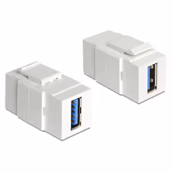 DeLOCK USB3.0 A f/f, Blanc, USB3.0 A, USB3.0 A, 17,1 mm, 35,2 mm, 22,3 mm