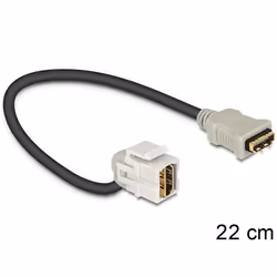 DeLOCK HDMI - HDMI, 0.22m, 0,22 m, HDMI Type A (Standard), HDMI Type A (Standard), Noir