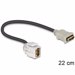 DeLOCK HDMI - HDMI, 0.22m, 0,22 m, HDMI Type A (Standard), HDMI Type A (Standard), Noir
