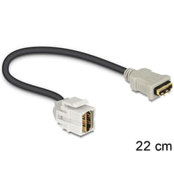 DeLOCK HDMI - HDMI, 0.22m câble HDMI 0,22 m HDMI Type A (Standard) Noir