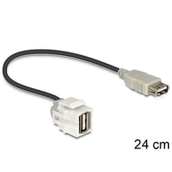 DeLOCK 86329 câble USB 0,24 m USB A Noir