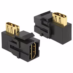 DeLOCK HDMI - HDMI, 90°, Noir, HDMI, HDMI, Or, 25,3 mm, 35,8 mm
