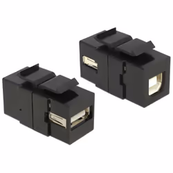 DeLOCK 86370, Noir, USB 2.0 A, USB 2.0 B, 22,3 mm, 16,8 mm