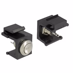 DeLOCK 86402, Keystone LED, Noir, Acier inoxydable, 24 V, 1 A, 16,3 mm, 19,8 mm