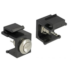 DeLOCK 86402 connecteur de fils Keystone LED Noir, Acier inoxydable