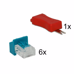 DeLOCK 86425 bloqueur de port Clé de bloqueur de port RJ-45 Rouge 6 pièce(s)
