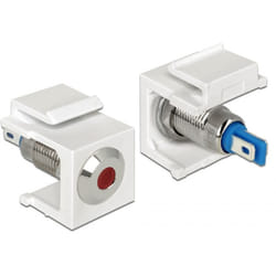 DeLOCK 86433 connecteur de fils Keystone LED Bleu, Rouge, Acier inoxydable, Blanc