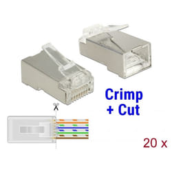 DeLOCK 86454 connecteur de fils RJ-45 Transparent