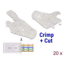 DeLOCK 86455, RJ-45, Transparent, 19,4 mm, 28,4 mm, 11,8 mm, 20 pièce(s)