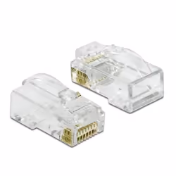 DeLOCK 86473, RJ-45, Transparent, Mâle, Droit, Polycarbonate, Cat6