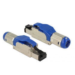 DeLOCK 86487 connecteur de fils RJ-45 Bleu, Argent