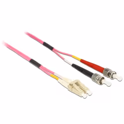 DeLOCK Cable Optical Fibre LC to ST Multi-mode, 0,5 m, OM4, LC, ST