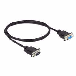 DeLOCK 86601 câble Série Noir 1 m RS-232 Sub-D9