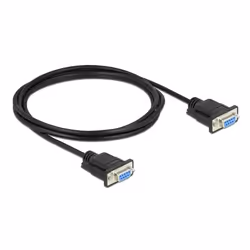 DeLOCK 86604 câble Série Noir 10 m RS-232 Sub-D9