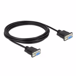 DeLOCK 86606 câble Série Noir 3 m RS-232 Sub-D9