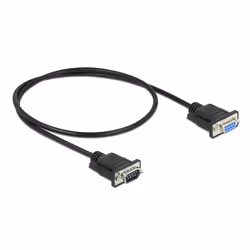 DeLOCK 86613, Noir, 0,5 m, RS-232, RS-232, Mâle, Femelle