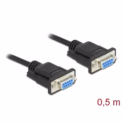 DeLOCK 86614 câble Série Noir 0,5 m RS-232