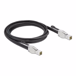 DeLOCK 86622, 2 m, Mini SAS HD SFF-8674, Mini SAS HD SFF-8674, Droit, Droit, Mâle/Mâle