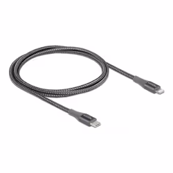 DeLOCK 86631, 1 m, Lightning, USB A, Mâle, Mâle, Gris