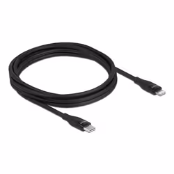 DeLOCK 86638, Noir, USB C, Lightning, 2 m, Mâle, Mâle