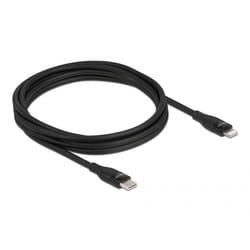 DeLOCK 86638 câble de téléphone portable Noir 2 m USB C Lightning