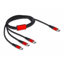 DeLOCK 86713 câble USB 1 m USB 2.0 USB C Noir, Rouge