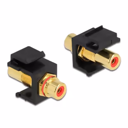 DeLOCK 86744, Plat, Noir, RCA, RCA, Femelle, Femelle