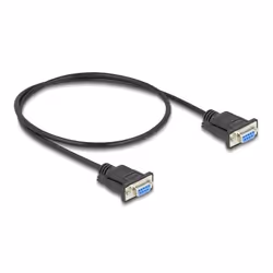 DeLOCK 86822, Noir, 0,5 m, DB-9, DB-9, Femelle, Femelle