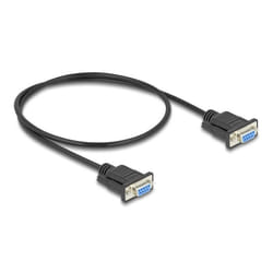 DeLOCK 86822 câble Série Noir 0,5 m DB-9
